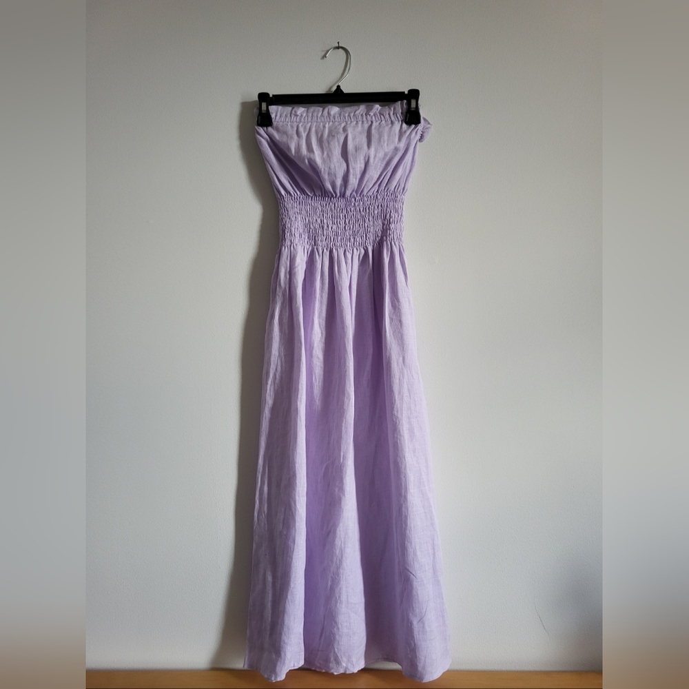 Lavender Strapless Maxi Dress